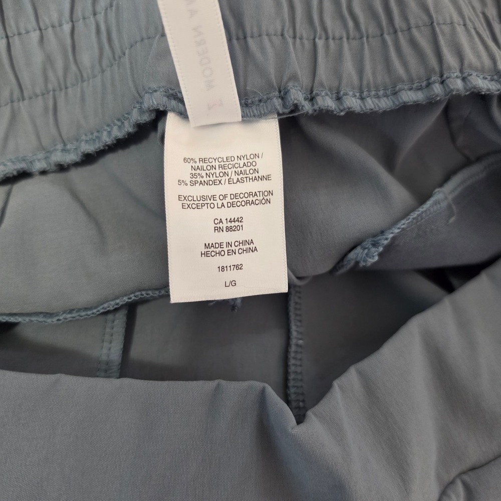 Modern Ambition Womens Recycled Nylon Stretch Pull On Pants Blue Gray Large - Picture 4 of 6